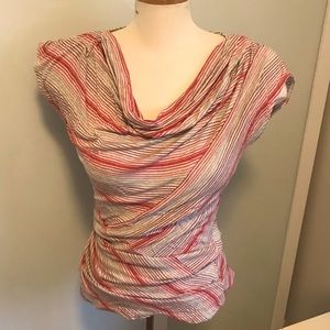 Max Studio Sleeveless Striped Cowled Top